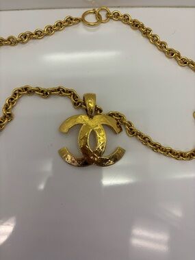 CHANEL spring 1994 gold CC necklace